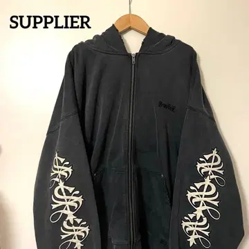 Supplier 가죽 패치 지퍼 후드티 XL