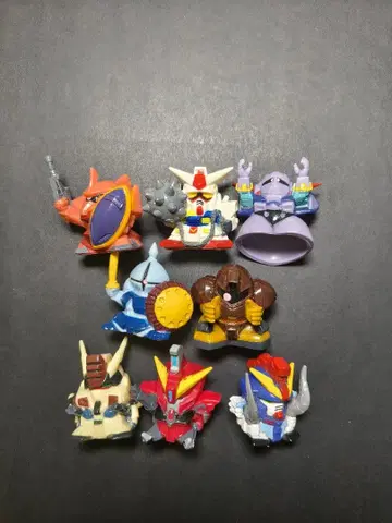 SD 구락부 기동전사 건담 손가락 인형 8개 세트 레트로