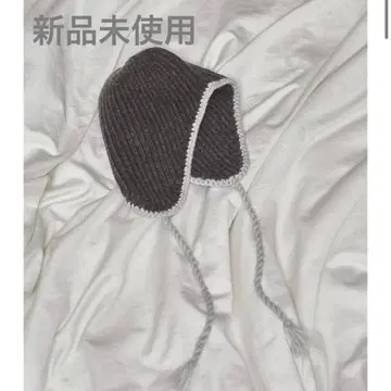 [ TODAYFUL ] Ear Flap Knitcap 차콜 그레이