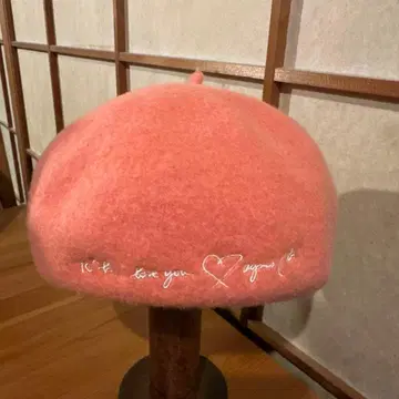 [새상품급] To b. 에네스베 살몬 핑크 울 100% 베레모