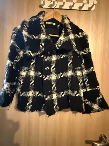 뷰티풀피플|체크 무늬 더블 브레스트 자켓