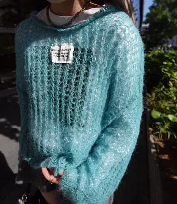 kastane 시어 모헤어 라이크 택 니트