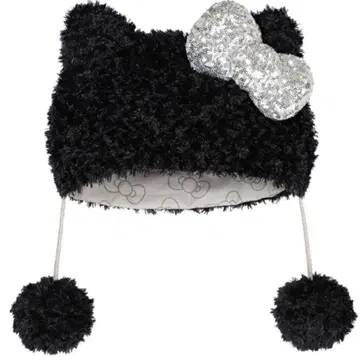 USJ 유니버셜 키티 팬캡 머리띠 블랙 폼폼