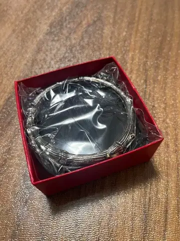 미사용 [ Karaku ] 대나무 마디 스타일 실버 팔찌