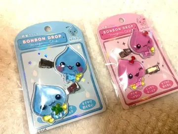 모자 꽁지 드롭 앞머리 클립 2개 세트