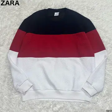 새상품급 ZARA 맨투맨 트레이닝복 XL 멀티 컬러 보더 빅 사이즈