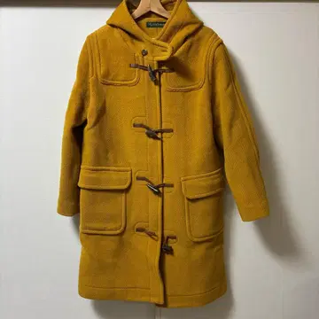 울 혼방 머스타드 더플 코트