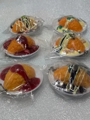 미사용 오므라이스 리얼 키친 시리즈 식품 샘플 키링 오믈렛