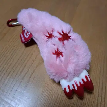 모리척 그루미 퍼 키링 핑크