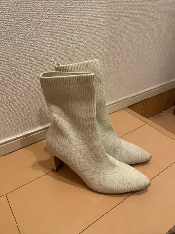 스트레치 플레이트 힐 삭스 부츠