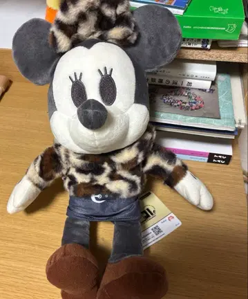 디즈니 미니 마우스 레오파드 무늬 봉제 인형