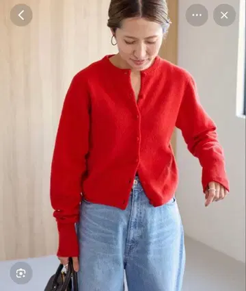 FRAMeWORK 압축 울 크루넥 가디건