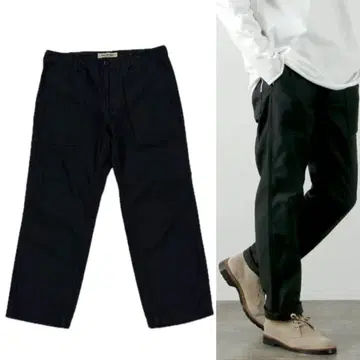 FOB FACTORY 새상품급 베이커 팬츠 M 블랙 백 새틴