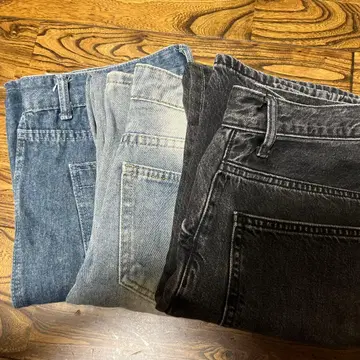 데미지 가공 데님 팬츠 3종 세트