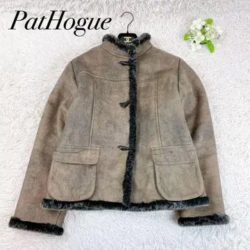 00s y2k archive 짧은 기장 페이크 무스탕 가죽 자켓