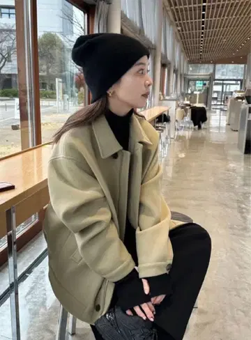 select MOCA by son 빅 실루엣 미들 코트