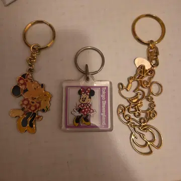 레트로 디즈니랜드 키링 미니 마우스 3개 세트