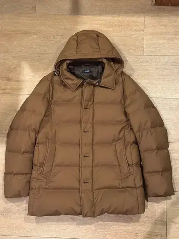 SHIPS 브라운 다운 자켓 후드 부착