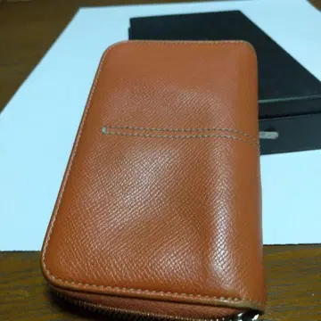 TOPS 오렌지 가죽 장지갑