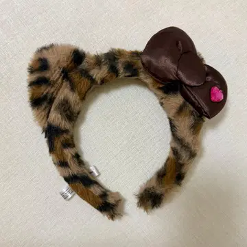 유니버셜 USJ 키티 레오파드 무늬 머리띠 키티