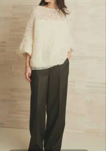 Plage HAND KNIT 점보 풀오버 내추럴