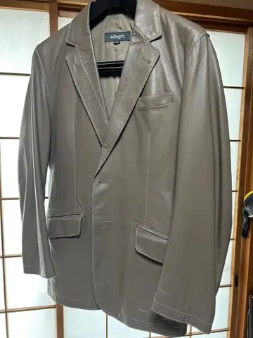 allegri 가죽 테일러드 자켓