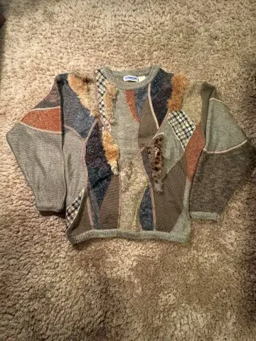 Maria Kim 패치워크 니트 스웨터