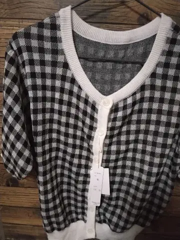 하운드투스 체크 가디건