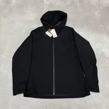 미사용 새상품 UNIQLO 블록 테크 후드티 ( 3D컷 ) 블랙 컬러 M