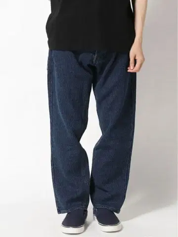 AOZORA BLUE HEAVEN 자수 가제트 데님 팬츠