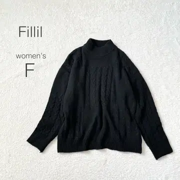 [피릴] 케이블 니트 스웨터 긴팔 모크넥 캐주얼 심플