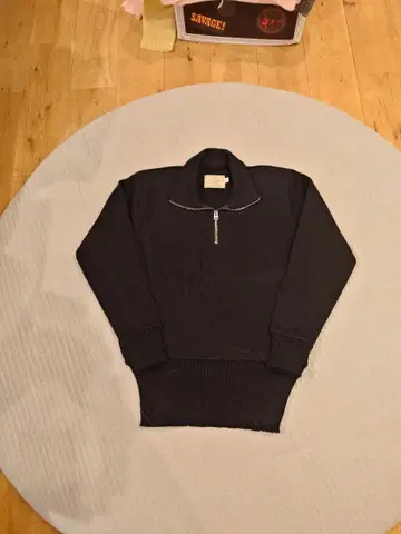 미국제 DEHEN 카라 부착 하프 지퍼 MOTORCYCLE SWEATER