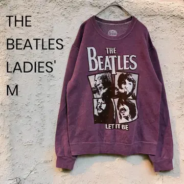 THE BEATLES 여성용 M 프린트 맨투맨 레트로 여성 빈티지