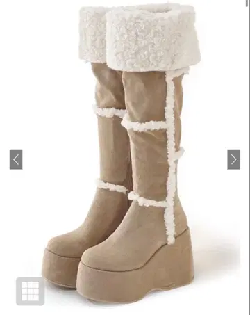 GRL 통굽 무스탕 니하이 부츠 (zr1451)