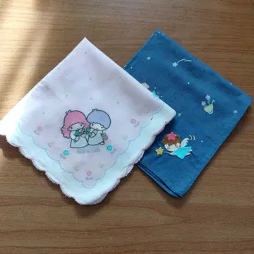 [레어] 산리오 캐릭터 손수건 2장 세트 쇼와 레트로