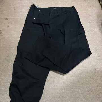 블랙 코튼 치노 팬츠