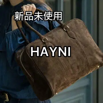 미사용 새상품 HAYNI 헤이니 보스턴 백 천연 가죽 스웨이드 백