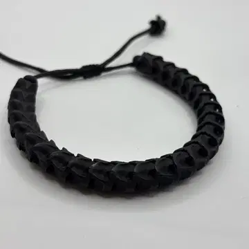 초 레어 뱀 뼈 팔찌 스네이크 본 빈티지 블랙