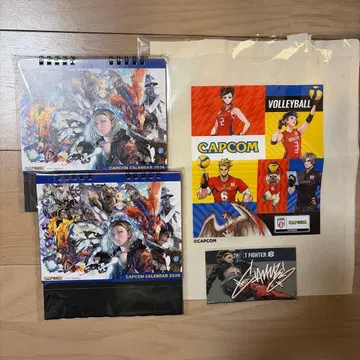 CAPCOM 2026년 달력 2개, 토트백 1개, 스티커 포함