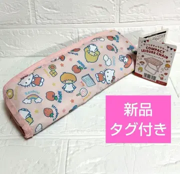 새상품 산리오 캐릭터즈 접이식 체어 컴팩트 레저 체어 핑크