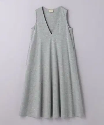 유나이티드 애로우즈 W V넥 저지 롱 원피스