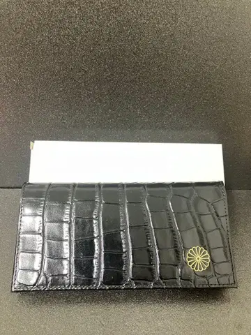 황궁 장지갑 크로커다일 엠보 블랙 미사용 새상품