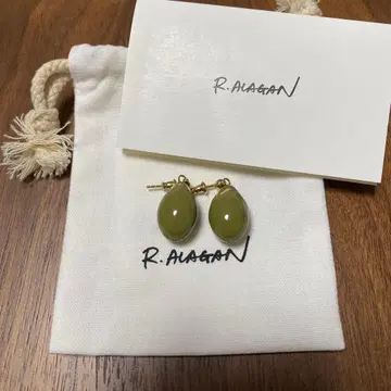 R.ALAGAN OLIVE EARRINGS