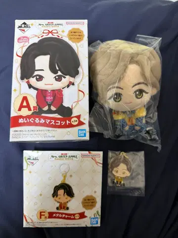 미세스 제일복권 A상 봉제 인형 마스코트 메탈 참 후지사와 료카