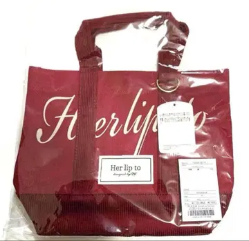 미사용 새상품 herlipto mini tote 루미네 토트백 와인