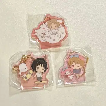 나츠메 우인장 x 산리오 아크릴 키링 3개 낱개 판매 불가