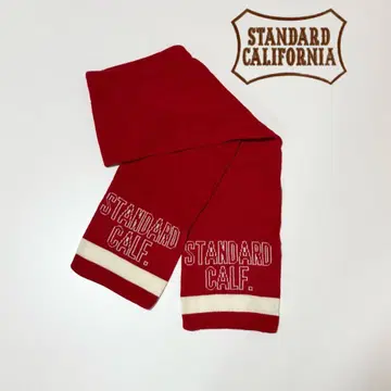 레어템 희귀 STANDARD CALIFORNIA 로고 머플러 빨간색 초기