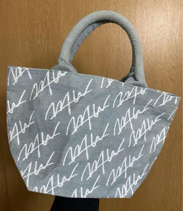 Aga 아가 데님 토트백 올 패턴 로고 핸드백