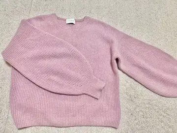 UNITED ARROWS 핑크 폭스 울 리브 니트 새상품급