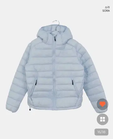 스트링 후드 부착 나일론 다운 nugu